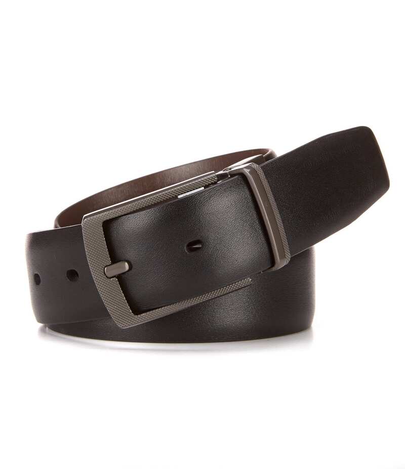 ラウンドトゥリーアンドヨーク メンズ アクセサリー ベルト レザー Roundtree & Yorke Reversible Montana Leather Belt Black ブラック
