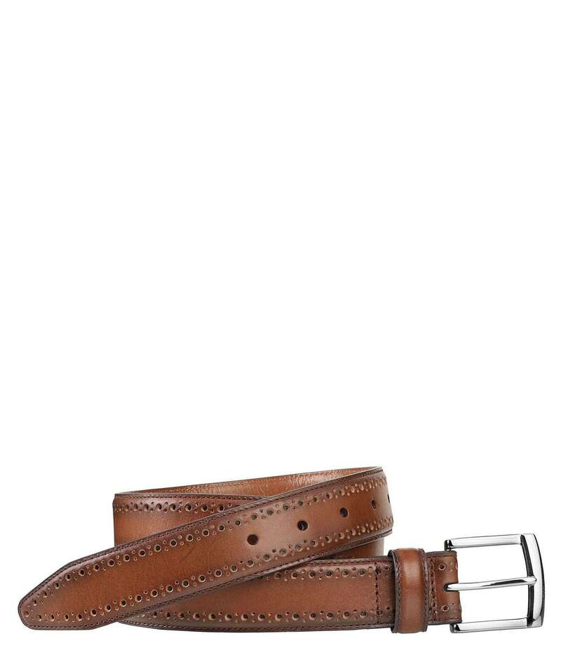 ジョンストンアンドマーフィー メンズ 付属品 胴締め Johnston \u0026 Murphy Perforated Belt Tan タン