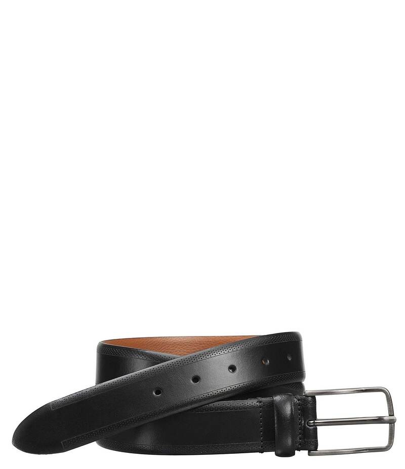 ジョンストンアンドマーフィー メンズ 付属品 胴締め Johnston \u0026 Murphy Men\u0027s Edge Perforated Embossed Belt Black 黒いこと