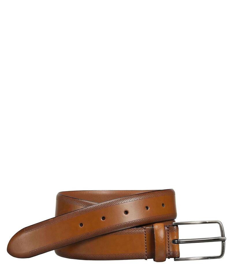 ジョンストンアンドマーフィー メンズ 付属品 胴締め Johnston \u0026 Murphy Men\u0027s Edge Perforated Embossed Belt Tan タン