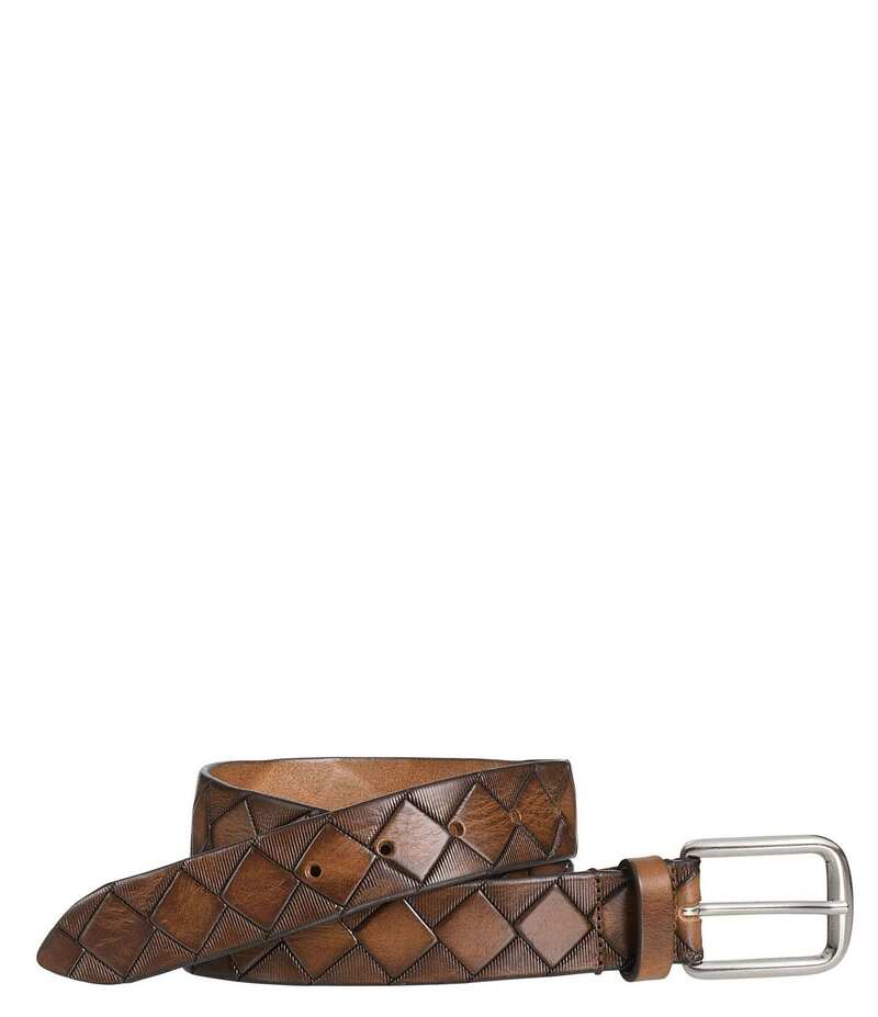 ジョンストンアンドマーフィー メンズ 付属品 胴締め Johnston \u0026 Murphy Men\u0027s Basket Weave Belt Tan タン