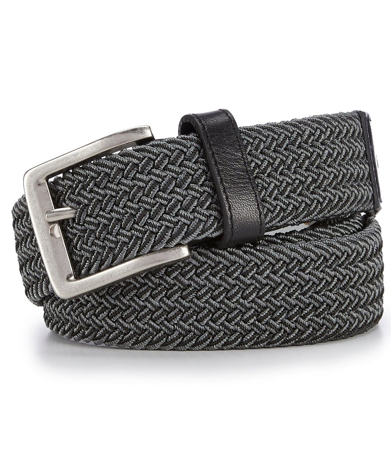 トッミーバハマ メンズ 付属品 胴締め Tommy Bahama Stretch 2-Tone Web Braid Belt Black 黒いこと