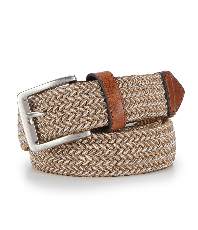 トッミーバハマ メンズ 付属品 胴締め Tommy Bahama Stretch 2-Tone Web Braid Belt Khaki カーキ