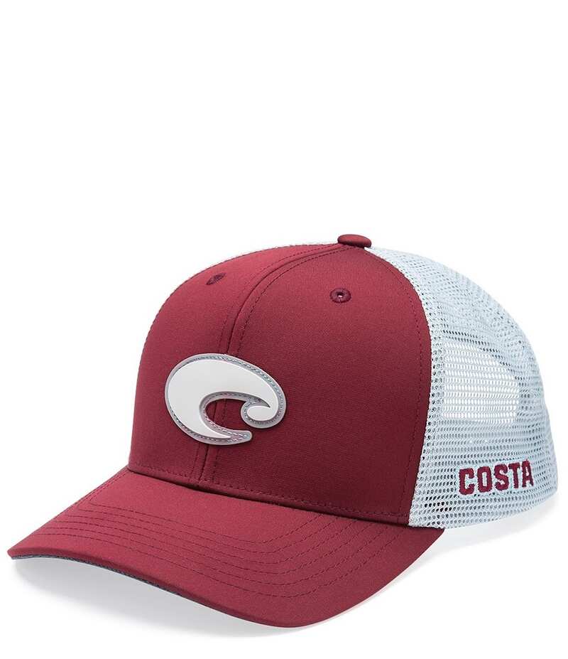 コスタ メンズ アクセサリー 帽子 Costa Performance Snap Back Trucker Hat Maroon/Grey グレー