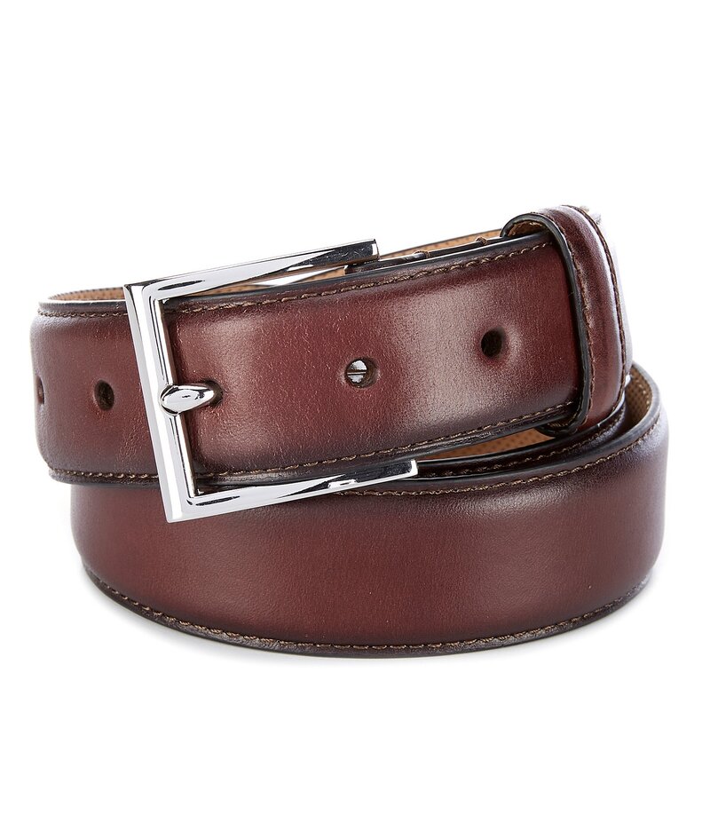 電話を掛けるハーン メンズ 付属品 胴締め なめし革 Cole Haan Gramercy Leather Belt Cordovan