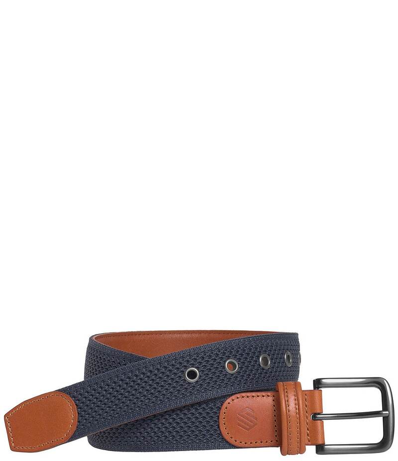 ジョンストンアンドマーフィー メンズ 付属品 胴締め 編み物 Johnston \u0026 Murphy Men\u0027s Amherst Knit Belt Navy 米国海軍