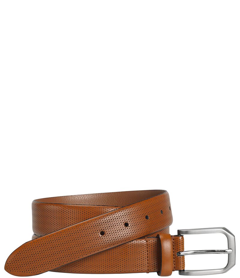 ジョンストンアンドマーフィー メンズ 付属品 胴締め Johnston \u0026 Murphy Men\u0027s Micro Perf Belt Tan タン