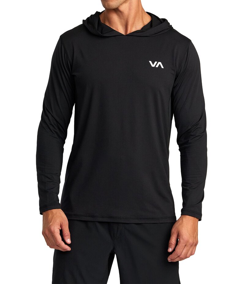 ルーカ メンズ トップス シャツ Tシャツ RVCA Sport Vent Long Sleeve Technical Hooded T-Shirt Black ブラック