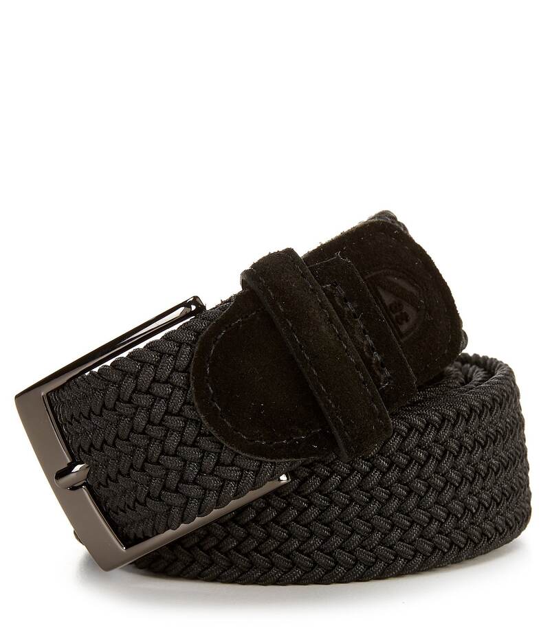 ダニエル クレミュ メンズ 付属品 胴締め Cremieux Solid Braided Stretch Belt Black 黒いこと