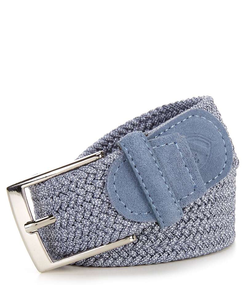 ダニエル クレミュ メンズ 付属品 胴締め Cremieux Solid Braided Stretch Belt Blue 青み