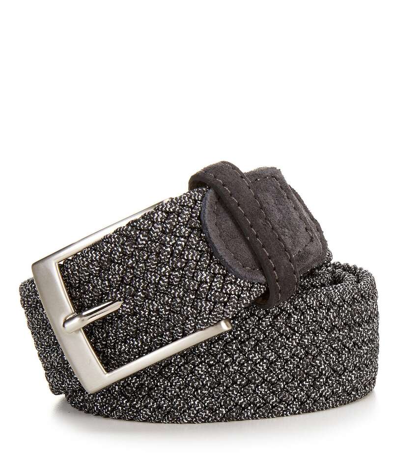 ダニエル クレミュ メンズ 付属品 胴締め Cremieux Solid Braided Stretch Belt Heather Grey 薄墨色