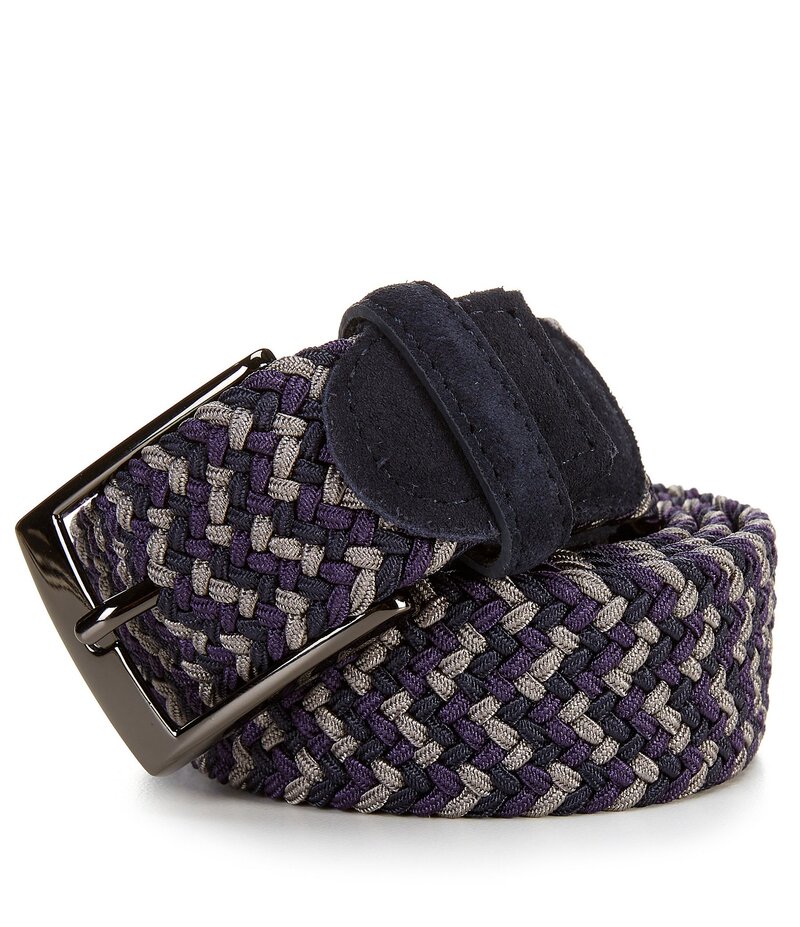 ダニエル クレミュ メンズ 付属品 胴締め Cremieux Multi Braided Stretch Elastic Belt Navy Multi 米国海軍