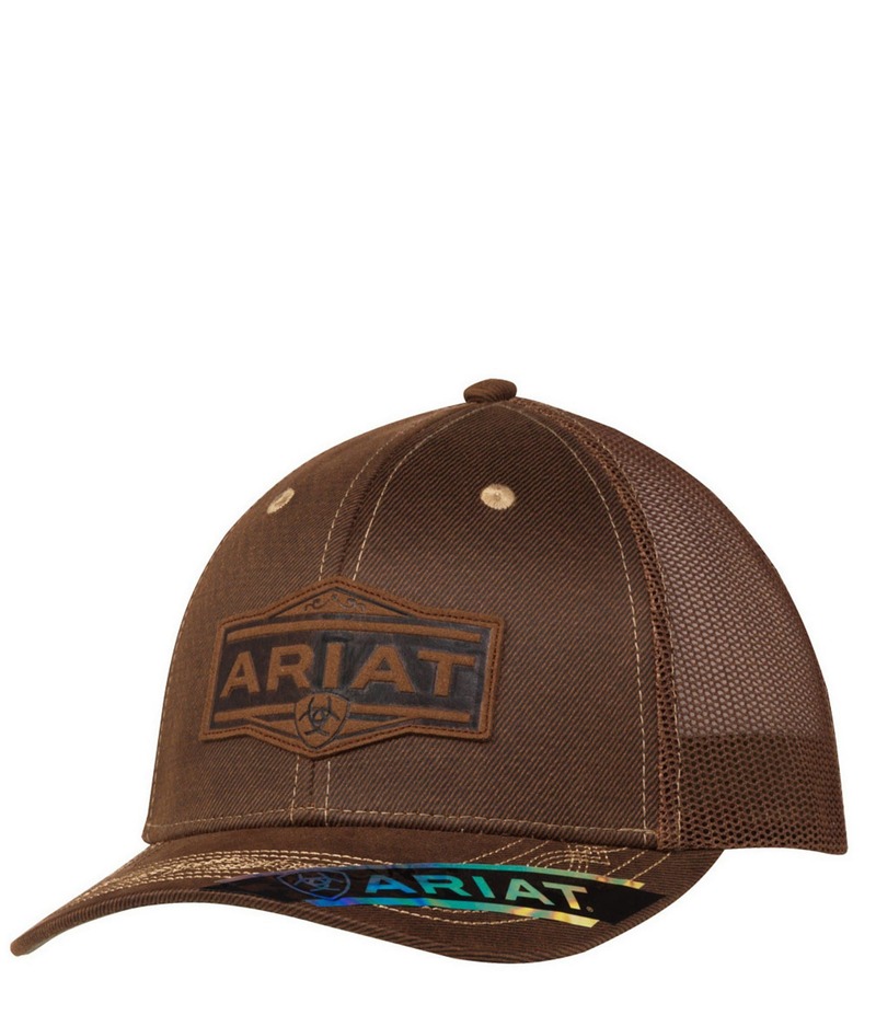 アリアト メンズ アクセサリー 帽子 ヴィンテージ キャップ ロゴ グラフィック Ariat Vintage Graphic Logo Snap Back Cap Brown ブラウン