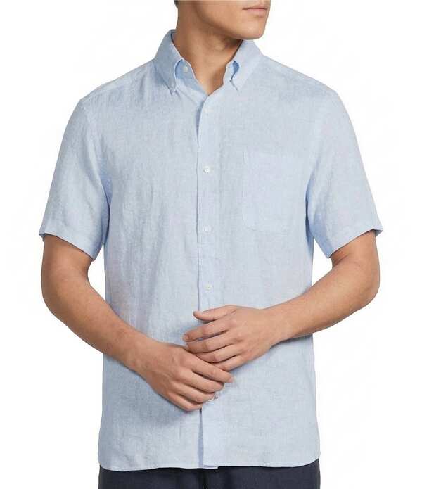 ダニエル クレミュ メンズ トップス シャツ プリント リネン Cremieux Blue Label French Linen Pineapple Print Short Sleeve Woven Shirt Windsurf ブルー