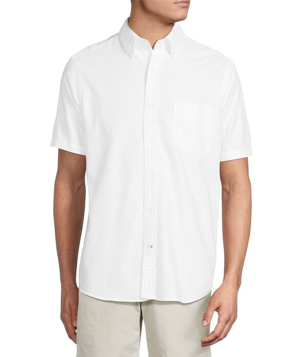 ダニエル クレミュ メンズ トップス シャツ オックスフォード コットン Cremieux Blue Label Solid Oxford Supima Cotton Short Sleeve Woven Shirt Lucent White ホワイト