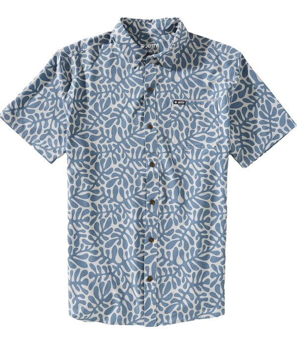 ジェッティ メンズ トップス シャツ プリント JETTY Garwood Printed Short Sleeve Woven Shirt Blue ブルー