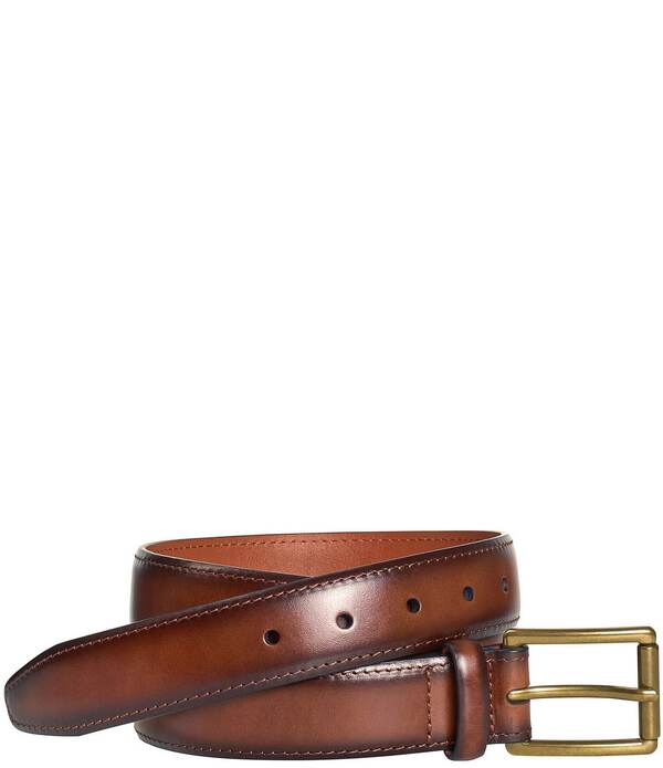 ジョンストンアンドマーフィー メンズ 付属品 胴締め Johnston \u0026 Murphy Men\u0027shadow-Edged Belt Brown 赤銅色