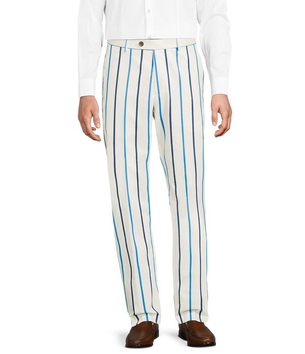 ムラノ メンズ ボトムス カジュアルパンツ スリムフィット Murano Saronic Islands Greece Collection Alex Slim Fit Chenille Stripe Suit Separates Dress Pants White ホワイト