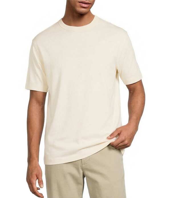 ラウンドトゥリーアンドヨーク メンズ トップス シャツ Roundtree & Yorke Short Sleeve Heavyweight-Shirt Cream クリーム