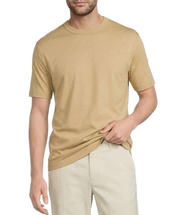 ラウンドトゥリーアンドヨーク メンズ トップス シャツ Roundtree & Yorke Short Sleeve Heavyweight-Shirt Khaki カーキ
