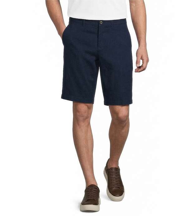 ラウンドトゥリーアンドヨーク メンズ ボトムス ハーフパンツ・ショーツ トール ショートパンツ Roundtree & Yorke Big & Tall The Cloud Collection Flat Front Washed Chino 11 Inseam Shorts Dark Navy ネイビー