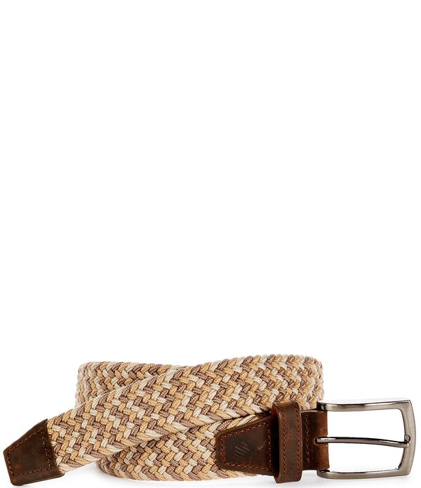 ジョンストンアンドマーフィー メンズ アクセサリー ベルト ニット Johnston & Murphy Men's Woven Stretch Knit Beltan Multi タン