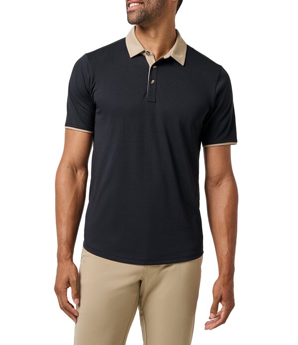 トラビスマヒュー メンズ トップス シャツ TravisMathew All Day Social Club Short Sleeve Polo Shirt Black ブラック