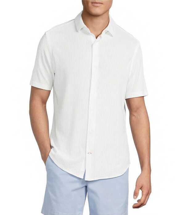 ダニエル クレミュ メンズ トップス シャツ Cremieux Blue Label Solid Seersucker Short Sleeve Button Front Shirt Lucent White ホワイト