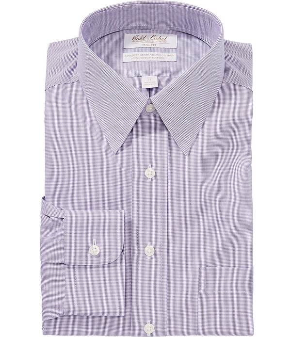 ラウンドトゥリーアンドヨーク メンズ トップス シャツ Roundtree & Yorke Full Fit Point collar Pinpoint Dresshirt Purple パープル