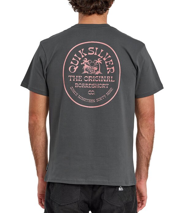 クイックしろがね色 メンズ トップス プルオーバー Quiksilver In The Wild Short Sleeve T-Shirt Iron Gate