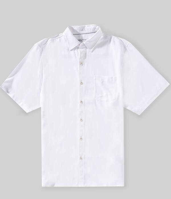 トッミーバハマ メンズ トップス シャツ トール Tommy Bahama Big \u0026 Tall Coastal Ease Shoreline Check Short Sleeve Woven Camp Shirt White ホワイト