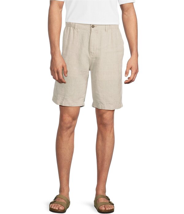 カリビアン メンズ ボトムス ハーフパンツ・ショーツ トール ショートパンツ リネン Caribbean Big & Tallinen 9 Inseam Shorts Natural｜ReVida 店
