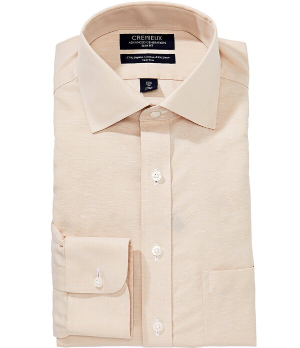 ダニエル クレミュ メンズ トップス シャツ スリムフィット Cremieux Slim Fit Non-Iron Spread Collar Solid Twine Dresshirtwine