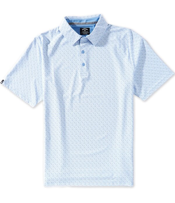 キャラウェイ メンズ トップス シャツ プリントール Callaway Big & Tall Chevron Printed Short Sleeve Polo Shirt Vista Blue ブルー