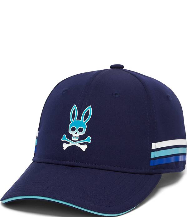 サイコバニー メンズ アクセサリー 帽子 キャップ Psycho Bunny Dax Baseball Cap Evening Blue ブルー
