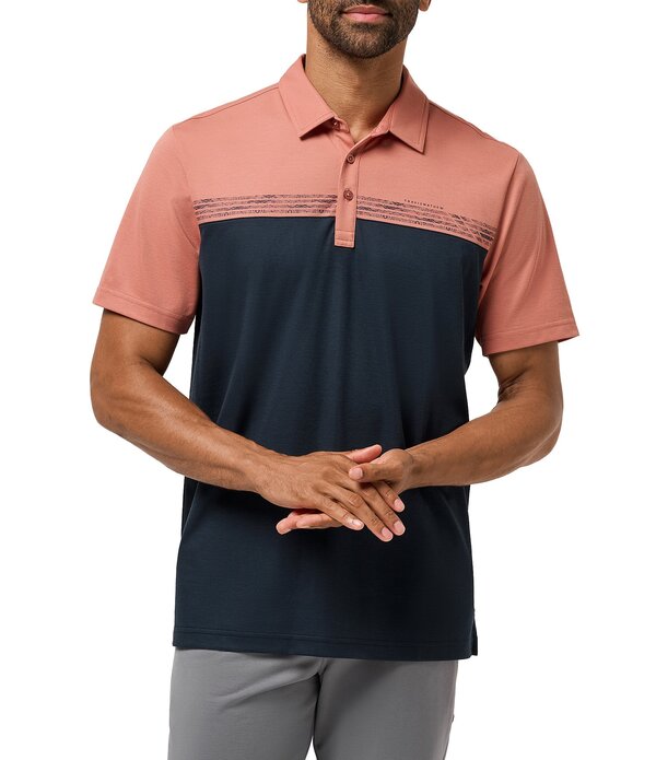 トラビスマヒュー メンズ トップス シャツ TravisMathew Society Ruleshort Sleeve Polo Shirt Brick Dust