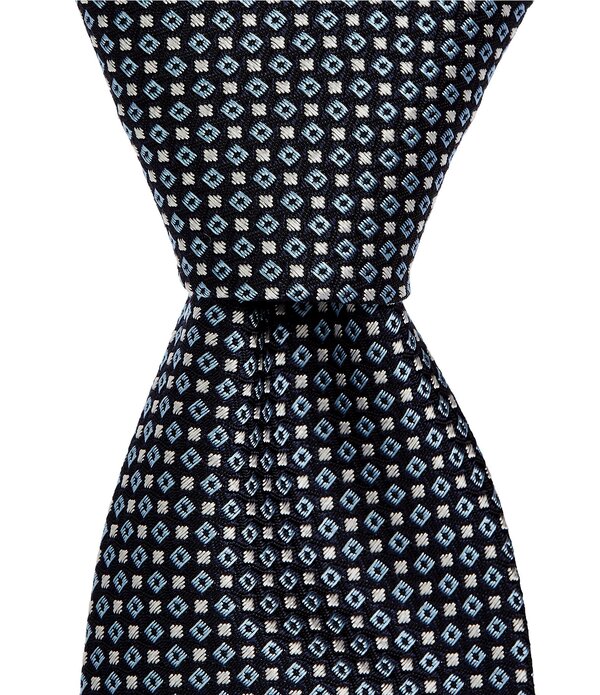 ヒューゴボス メンズ 付属品 タイ 地絹 Hugo Boss Micro Neat Jacquard 3 Silk Blend Tie Dark Blue 青み