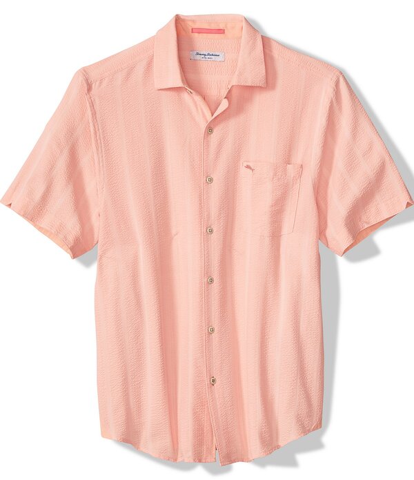 トッミーバハマ メンズ トップス シャツ トール Tommy Bahama Big \u0026 Tall Nova Waveritcal Stripe Short Sleeve Button Front Woven Shirt Melonie ストライプ