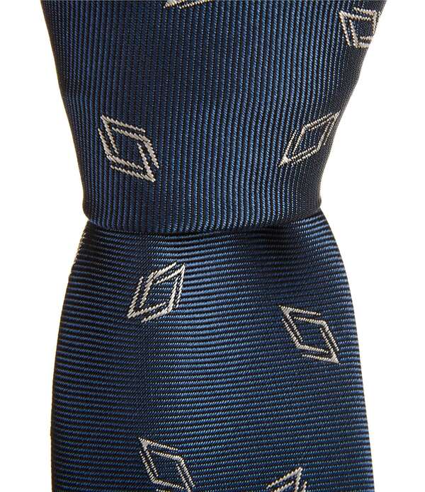 ヒューゴボス メンズ 付属品 タイ 地絹 Hugo Boss Diamond Pattern Jacquard 2 1/4 Silk Blend Tie Blue 青み