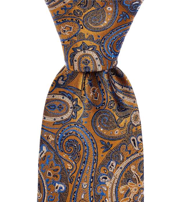ヒッキーフリーマン メンズ アクセサリー ネクタイ シルク Hickey Freeman Grand Paisley 3 1/4 Silk Tie Blue ブルー