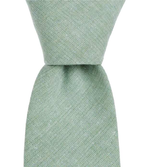 事あたらしいペンギン メンズ 添え物 タイ リネン Original Penguin Wendy Solid 2 1/2 Linen Blend Woven Tie Sage サルヴィア