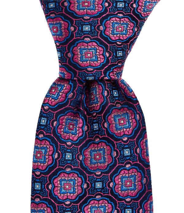 テッドベーカー メンズ アクセサリー ネクタイ シルク Ted Baker London Ashbridge Ornage Medallion 3 1/8 Woven Silk Tie Pink ピンク