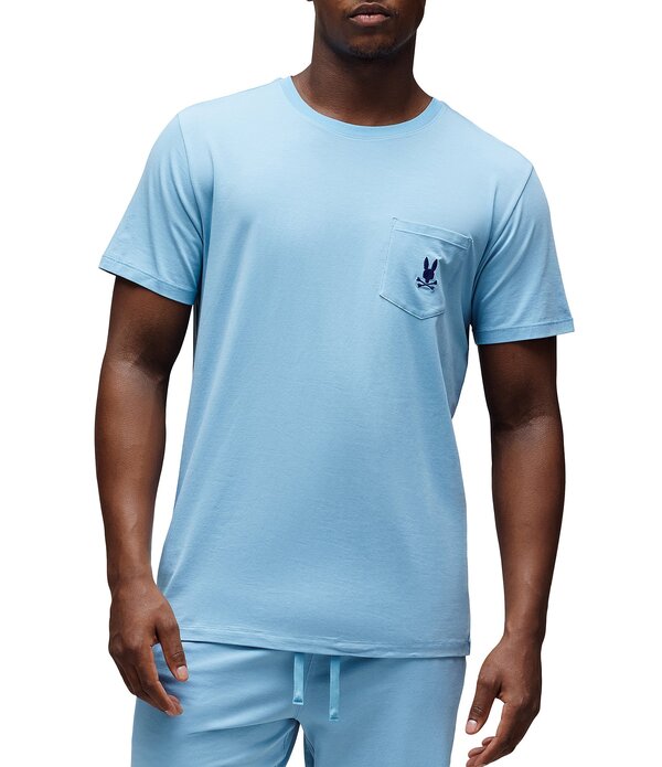 サイコバニー メンズ トップス シャツ クルーネック Psycho Bunny Crew Neck T-Shirt Blue ブルー
