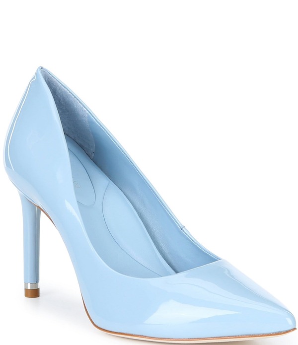 アントニオ メラーニ レディース シューズ 踵 なめし革 Antonio Melani Kara Leather Classic Pointed Toe Pumps Cornflower Blue 青み