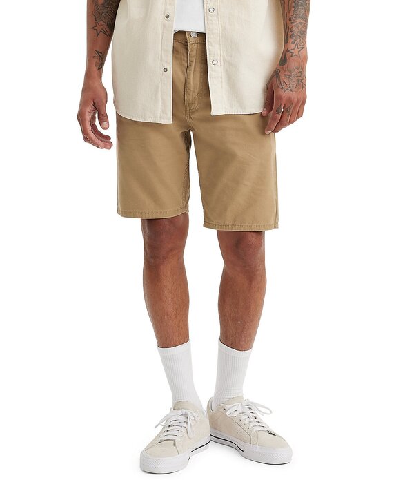 リーバイス メンズ ボトムス ハーフパンツ・ショーツ スリムフィット ショートパンツ デニム Levi'sR 412 Slim Fit 9 Inseamid Rise Denim Shorts Harvest Gold ゴールド