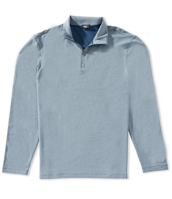 ファレティ メンズ アウター 編み物・プルオーバー Faherty Movement Quarter-Zipullover Ocean Ice Stripe 縞模様