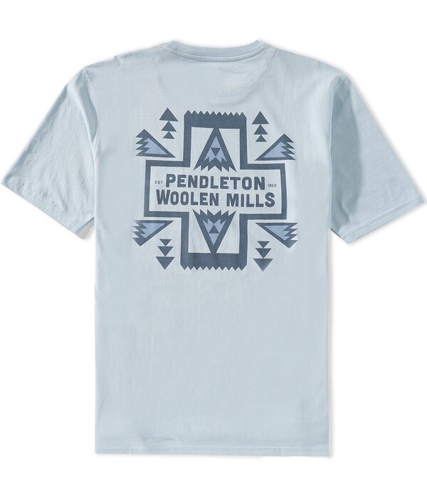 ペンドルトン メンズ トップス シャツ グラフィック Pendleton Deschutes Cross Graphic Short Sleeve T-Shirt Light Blue ブルー