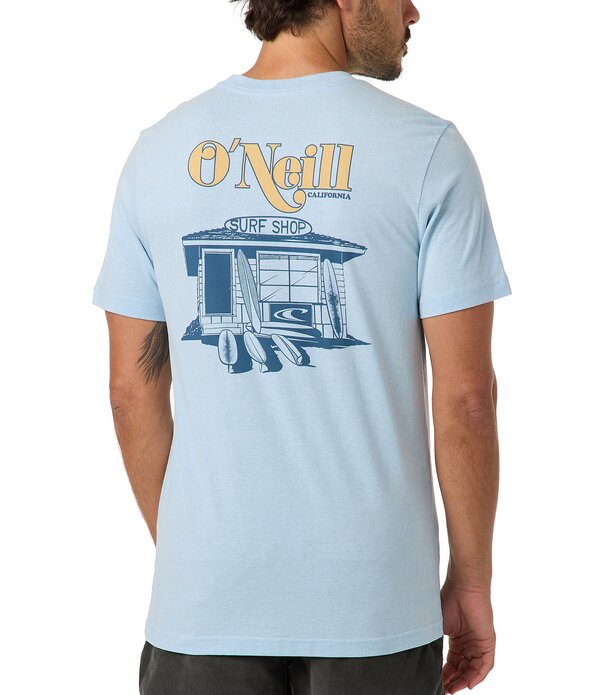 オニール メンズ トップス シャツ O'Neill Surf Shop Classic Short Sleeve Heathered T-Shirt Sky Blue Heather ヘザー