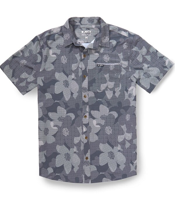 ジェッティ メンズ トップス シャツ JETTY Garwood Charcoal Short Sleeve Woven Shirt Charcoal チャコール