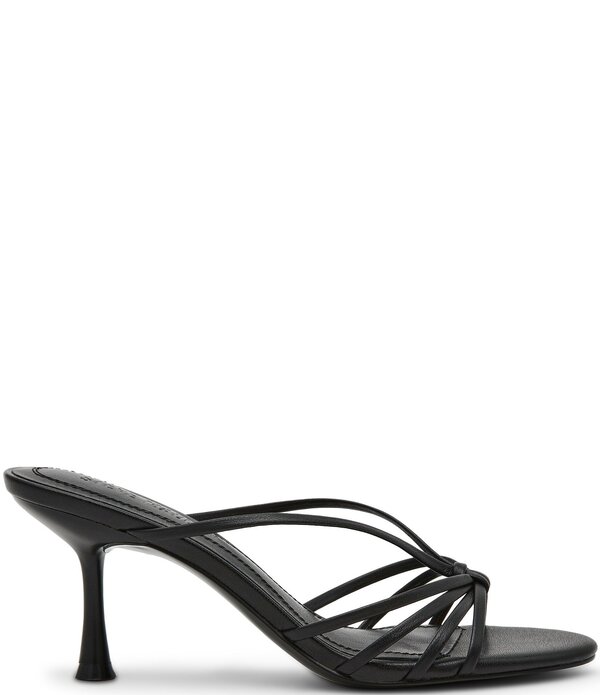 スティーブ マデン レディース シューズ 踵 サンダル なめし革 Steve Madden Edna Leather Strappy Dressandals Black 黒いこと